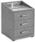 Stella Trading MOON Nachttisch Boxspringbett, Uran Dunkelgrau - Funktionaler Nachtschrank mit USB-Anschluss und LED-Beleuchtung - 47 x 61 x 46 cm (B/H/T)