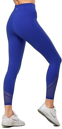 Yvette Workout-Leggings für Frauen, hohe Taille, Buttery Soft, nicht durchsichtig, Workout Running Tights, königsblau, Klein