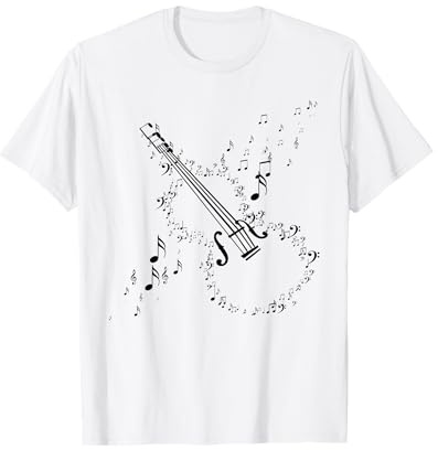 Violine aus Musiknoten - Violinistin T-Shirt