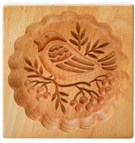 Wooden Animal Bird Cookie Cutter Mold, Press 3D Cake Embossing Baking Mould Tools, Gingerbread Biscuit Stamp Baking Kitchen Bakery Gadgets