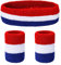 Yolev Gestreiftes Schweißband Set Sport Schweissband Armband Set (1 stirn Stirnband und 2 Armbänder) Schweißbänder für Sportliche Männer und Frauen (Stil F)