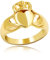 Uloveido Edelstahl Gold Farbe Irish Claddagh Herz Krone Ring Hochzeit Versprechen Hoch Polierte Freundschaft Schmuck für Frauen Mädchen Y981