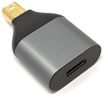 System-S DisplayPort Adaptateur Mini DP mâle vers USB 3.1 Type C Femelle 4K câble Gris