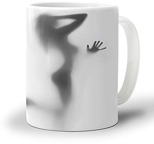 319 Tasses À Thé Silhouette Nue De Femmes Modernes Tasses en Porcelaine Amusants Tasses À Café avec Poignée Mugs pour Noël Fête des Pères Café,330Ml