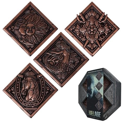 FANATTIK Resident Evil VIII – Dorfnachbildung Hauswappen Medaillon Kollektion, Einheitsgröße, Kunststoff, Ohne Edelstein
