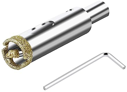 ASNOMY Scie Cloche Diamantée 16 mm avec Foret Guidage de Centrage, Scie Cloche Carrelage avec revêtement diamant, Foret trépan Diamant pour verre, carrelage, céramique, marbre, granit