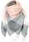 FIFTHAVE Schal Damen Rosa Scarf Women Winterschal, Schal Kariert übergroßer Quadratisch Deckenschal Warmer Oversized Fransen Cape Poncho Herbstschal