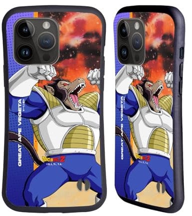 Head Case Designs Officially Licensed Dragon Ball Z Great Ape Vegeta Saiyan Arc Characters Hybrid Case Compatible With Apple iPhone 15 Pro Max