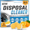 Garbage Disposal Cleaner Deodorizer Tablets - 24 Pack ACTIVE Heavy Duty XL Foaming Tablet - Fresh Citrus Foam Sink Garburator Disposer Freshener, Natural Kitchen Cleaning Care - 12 Month Supply