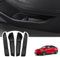 BASENOR 2024 2025 Newest Door Side Storage Box for Tesla Model 3 Highland Door Organizer Tray Front Rear Door Slot Pockets Car Door Protector Liner TPE Accessories Set of 4