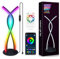 OurLeeme RGB Table Lamp Dimmable Night Light with Bluetooth Speaker Dynamic Lighting Bedside Desk Nightstand Light Smart App and Remote Control Atmosphere Lamp for Bedroom Game Room Creative Deco