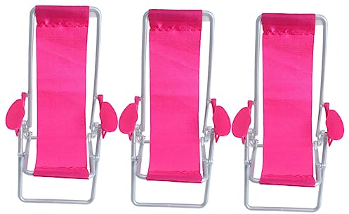 BESTonZON 9 STK Mini-Strandkorb Miniatur Faltbarer Strandkorb Sommer-Ozean-Kuchenaufsatz klappbare strandstühle Faltbarer strandstuhl Lounge-Stühle stuhlhussen simuliertes Strandkorbmodell
