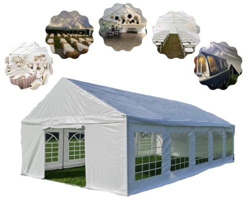 Marquee Gazebo 5x10m HEAVY DUTY COMMERICAL PE 220gsm with ALL sides - 100% steel | Canopy Party Tent for Outdoor Vendors, Wedding, Birthday, Camping Trips, Garden, Pub, Hiring