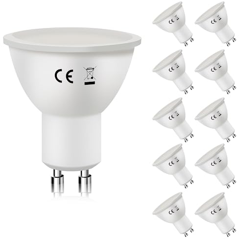 Kowanie GU10 LED Warmweiss 6W Leuchtmittel Lampe Ersetzt 60W Glühbirne 3000K Warmweiß Energiesparlampe Abstrahlwinkel 110° Spot Birne Reflektor Glühlampen Strahler Spot LED GU10 Nicht Dimmbar 10 pack