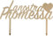 Cake Topper Versprechen Gold