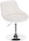 WOLTU Verstellbarer Sitzhocker Stuhl Arbeitshocker Bürohocker Schminkhocker mit Rückenlehne aus Kunstleder und Metall höhenverstellbar drehbar, Sitz 42-58 cm Hoch, Weiß, BH241ws-1