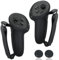 YipuVR Protective Grip Cover for Meta Quest 3/3 S Controller Grips, Anti-slip Drop VR Controller Grips Cover with Adjustable Knuckle Strap, Joystick Cap Covers (Black)