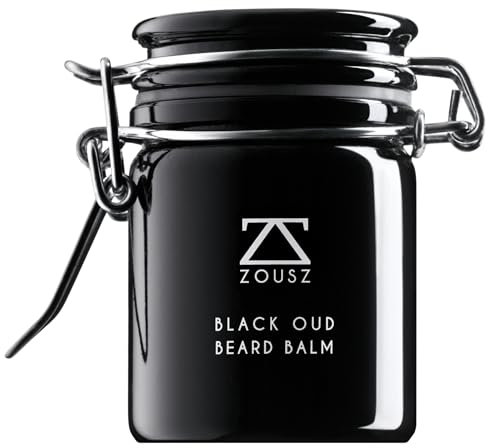 ZOUSZ Black Oud Bartbalsam Geschenkbox für Herren – Premium Bartpflege/Conditioner/Bartweichmacher – Bartpflege Set Geschenk Männer, 50 mL