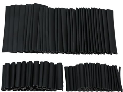 Gaine thermorétractable électrique – Fil rétractable, tube rétractable pour connecteur de câble 127X | Protection d'isolation dure de manchons de fil électrique assortis de 7 tailles