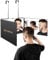 JUSRON 3 Way Mirror for Self Hair Cutting, 360 Trifold Barber Mirrors Sided Makeup to See Back of Head, Used Coloring, Braiding, DIY Haircut Tool is Good Gift Men/Women (Without LED), Black