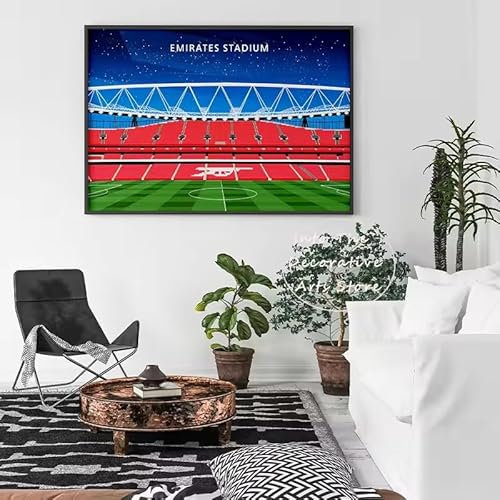 KIYXPWLZQ Weltberühmte Sportarten Liverpool Arsenal Stadion Old Trafford Stadion Poster Leinwand Gemälde Wandkunst Wohnkultur50X70Cm rahmenlos