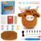 Aucuu Häkel-Starterset für Anfänger, Tiere Häkelset für Anfänger, Häkelset für Tiere, Starter Häkeln Tiere Set für Kinder und Erwachsene, DIY Häkel Set mit Häkelnadeln Häkelgarn Anleitung-Hochlandkuh