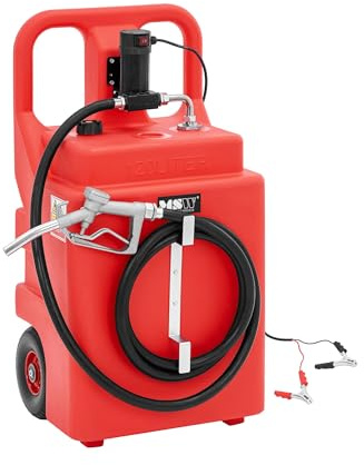 MSW MSW-PFT-120-D Serbatoio per carburante portatile - Con pompa elettrica, erogatore e ruote - 120 l - 37 l/min