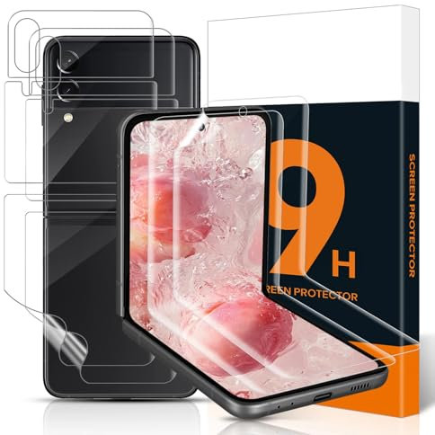 Carantee 2 Pièces Verre Trempé pour Samsung Galaxy Z Flip 4 5G, Doux TPU Film Protection écran Compatible avec Galaxy Z Flip 4 Verre Protection, Antifouling Z Flip 4 5G Doux Vitre Protection