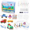 5mm Bügelperlen Vehicles Set,5000 Stück Farben Steckperlen mit Bügelperlen Platten,Bügelpapier,12 ReferenzmusterMuster und Auto Aufkleber,DIY Bügelperlen fur Kinder Geschenk Bastelideen