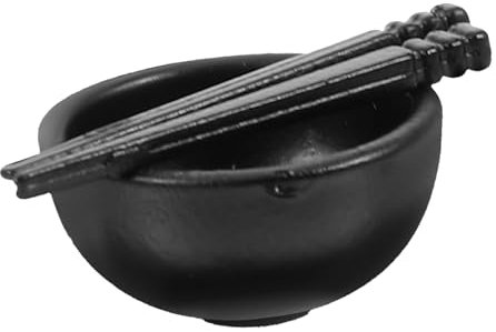 HOOTNEE 1juego Mini Cuenco y Palillos para Decoración De Casa De Muñecas Accesorios De Escena Miniatura para Jugar Cocinar