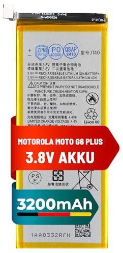 Mpsmobile® Akku JT40 für Motorola Moto G6 Plus | 3200mAh | Li-ion Polymer