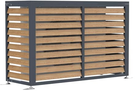 WESTMANN Boxa M 140x56x97 cm Holzoptik Anthrazit Stahl höhenverstellbar | Der verzinkte, pulverbeschichtete Stahl ist bodenstehend oder schwebend montierbar, inklusive höhenverstellbarer Füße.