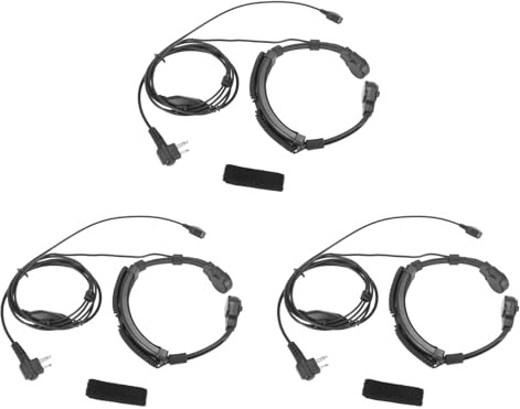 Yoeruers 3X Kehle Mikrofon Mini Kopfhörer Verdeckte Akustische Tube Hörer Headset Wege Radio