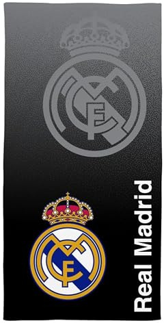 Real Madrid Toalla Playa Oficial 70x140 cm – 100% Microfibra, Secado Rápido, Ligera y Compacta – Toalla Piscina, Viaje y Deporte – Diseño Original Club Fútbol (REB80060)
