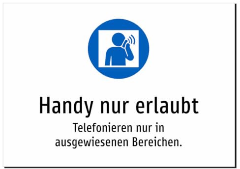 33496-DE-S-11 | Handy nur erlaubt - Telefonieren nur in ausgewiesenen