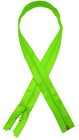 Reißverschluß Zipper TPU wasserdicht teilbar neon grün Größen 55 60 65 70 75 cm (75 cm)
