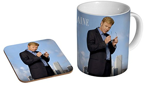mugmart Keramik-Kaffeetasse + Untersetzer, Geschenkset, 325 ml, Zylindrisch, Weiß, Wiederverwendbar, 9 cm, Tassen-Set