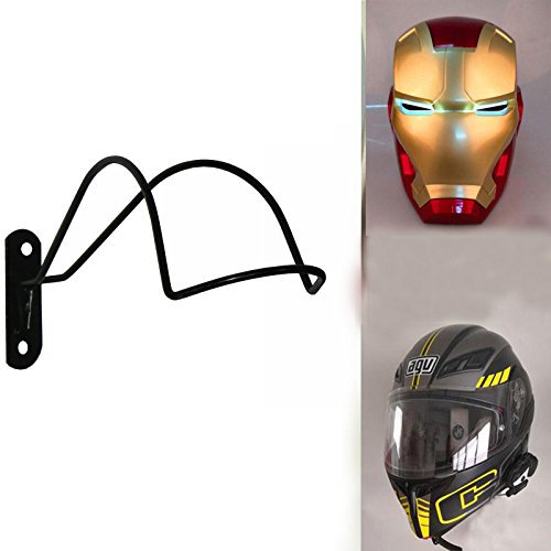 Professional Design - Wall Mounted Helmet Rack Storage Display Rack for Motorcycle / Hockey / Equestrian / Baseball / Bat / Iron Man Helmet/Scout Trooper Fire/Helmet(Helmet not included)