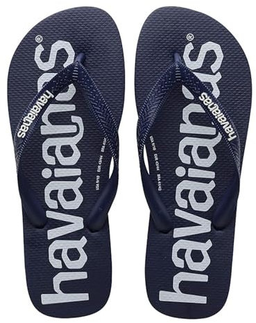 Havaianas Unisex Top Logomania Flip Flops, Navy Blue, 8 UK