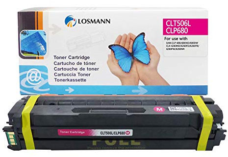 LOSMANN 1x Magenta Toner Kompatibel für Samsung CLT-506L CLT-M506L M506 für Samsung CLP-680 CLP-680DW CLP-680ND CLX-6260FD 6260FR CLX-6260FW CLX-6260ND CLX-6260 Premium Line Laserdrucker 3.500 Seiten