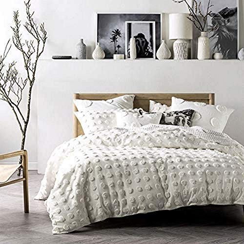 Linen House Haze Duvet Cover Set, White, King