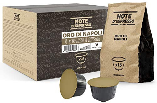 Note d'Espresso - Oro di Napoli - Capsules de Café - Exclusivement Compatible avec les Machines NESCAFE* DOLCE GUSTO* - 96 caps