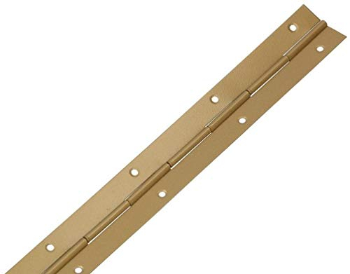 KOTARBAU® Cerniera continua 400 x 31 mm Oro, Cerniera per piano tagliata a misura, Verniciato, Metallico, Montaggio interno