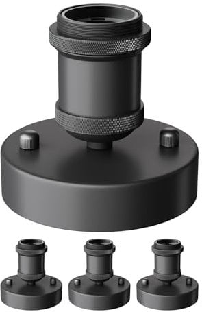 ledscom.de 4 Stück Deckenleuchte/Lampenfassung RETRA, schwarz matt, 1x E27 max. 60W