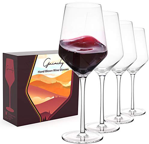 Gnimihz Mundgeblasene Weingläser - Standard Rot-/Weißweinglas aus 100% bleifreiem Premium-Glas, perfekt für jeden Anlass, tolles Geschenk