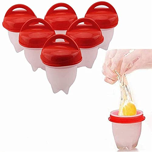 Hervidor de huevos, hervidor de huevos Huevos duros sin cáscara Hervidor de huevos de silicona, hervidor de huevos de silicona antiadherente, tazas de hervidor de huevos para accesorios de cocina