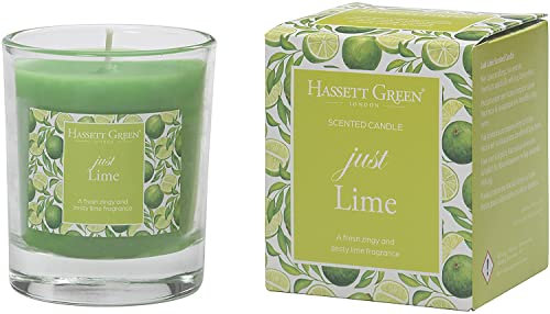 Hassett Green London - Just Lime Scented Candle in a Glass Tumbler, 150g Boxed