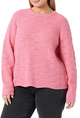 ONLY ONLLOLLI L/S Pullover KNT Noos Pull-Over, Strawberry Moon/Detail:W. Melange, L aux Femmes