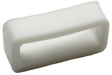 Di-Vo 2 Stück Silikon Unisex Uhrenarmband Schlaufen Ersatz Schlaufen für Uhrenarmbänder in verschiedenen Farben (Weiss, 20mm)