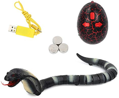 ITODA Electric Realistic Snake Toy Remote Control Snake Toy Rechargeable Smart Sensing Snakes Model Prank Prop Toys Tricky Toys for Halloween Adult